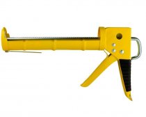 На фото Пистолет для герметиков Sigma с трещеткой 225мм полузакрытый (2723081)