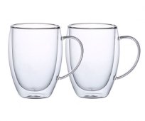 На фото Набір скляних чашок з подвійним дном Con Brio 2шт 350мл CB-8635-2