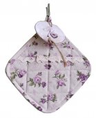 На фото Прихватка Прованс Lilac Rose с кружевом 20х20 см (.003718)